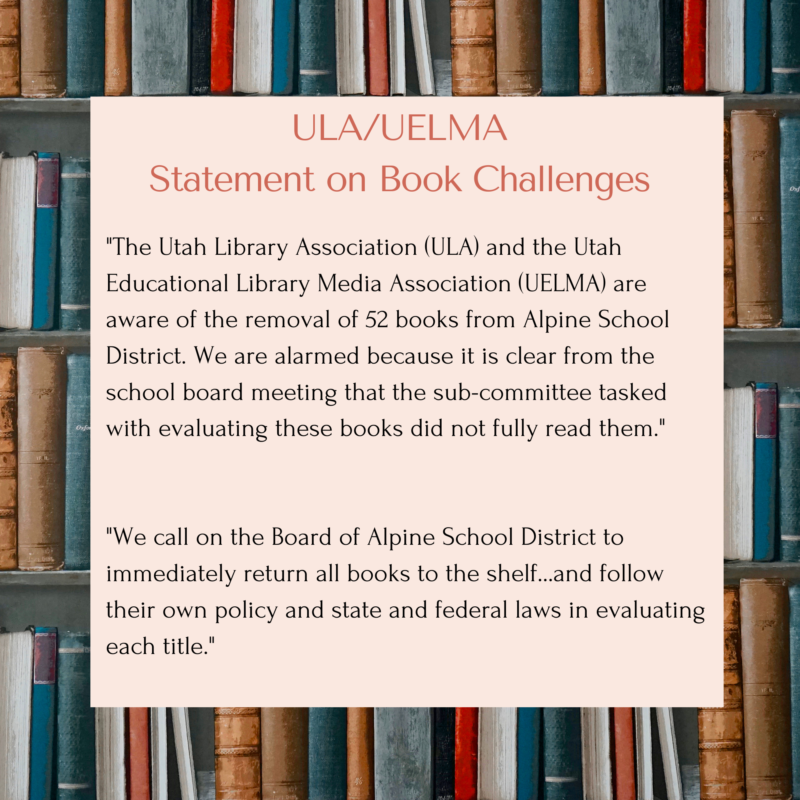 ULA/UELMA Statement on Book Challenges